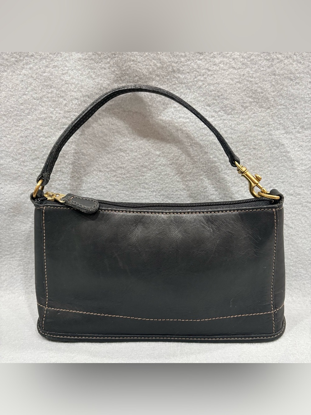 Coach Y2K Vintage #9311 Black Leather Bleeker Demi Baguette Bag